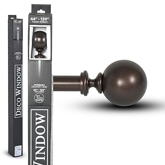 Deco Window Ball 1 IN Adjustable Curtain Rod