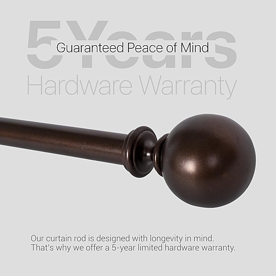 Deco Window Ball 1 IN Adjustable Curtain Rod