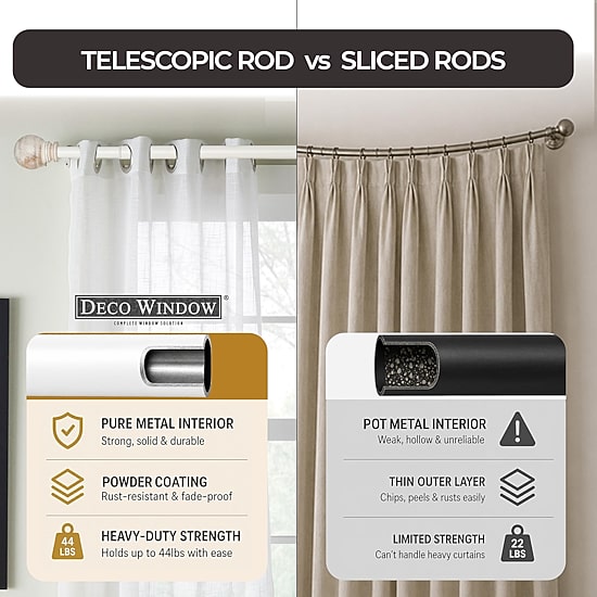 Deco Window 1 IN Adjustable Curtain Rod