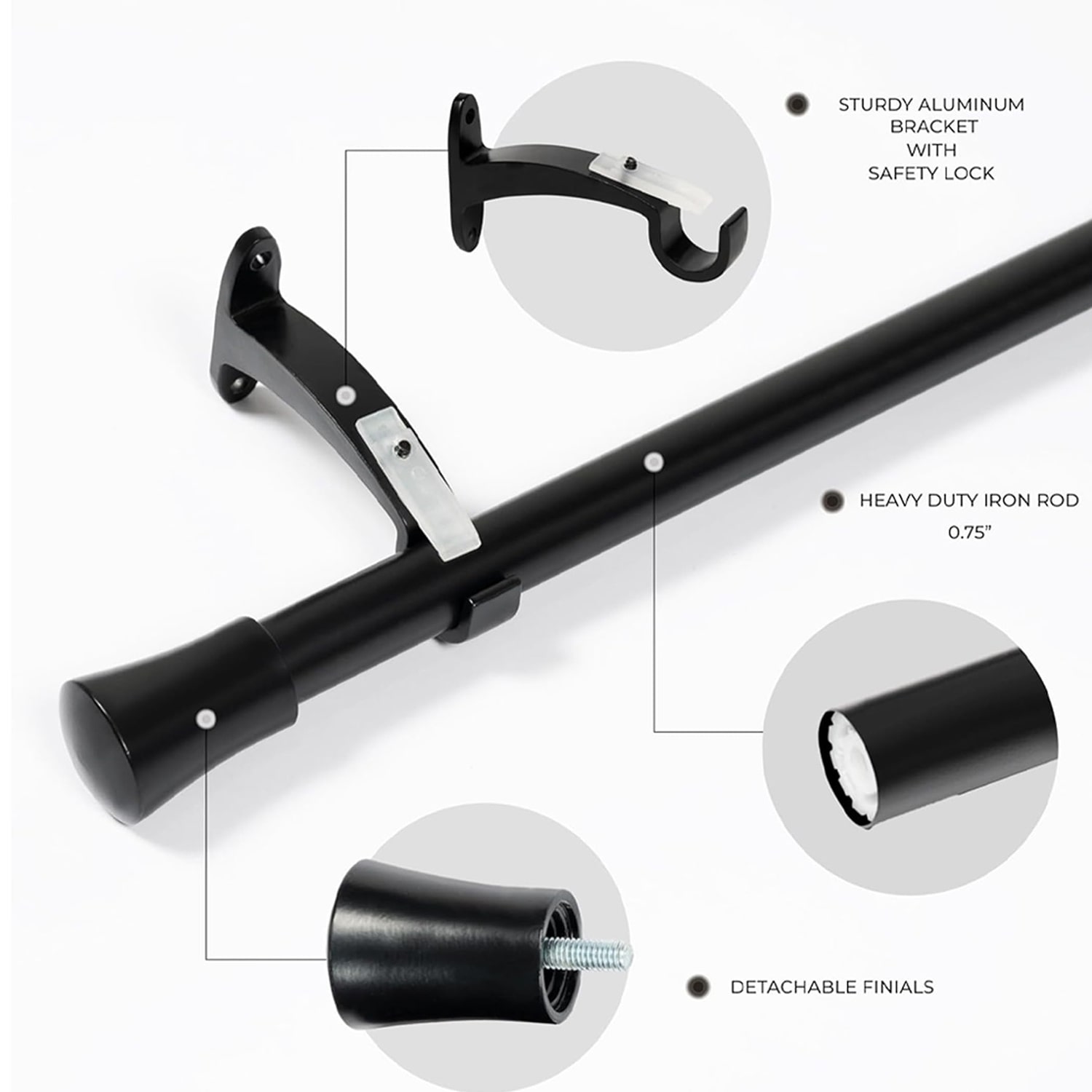 Deco Window 1 Adjustable Curtain Rod