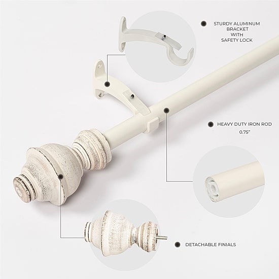 Deco Window Cambria 1 IN Adjustable Curtain Rod