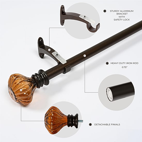 Deco Window 1 IN Adjustable Curtain Rod