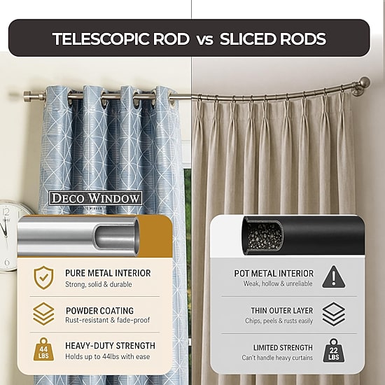 Deco Window Pluto 1 IN Adjustable Curtain Rod