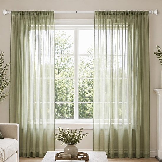 Deco Window Wood Trumpet 1 IN Adjustable Curtain Rod