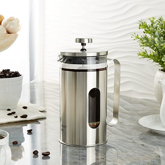 BergHOFF Leo Maestro Stainless Steel 20oz French Press Beverage Dispenser
