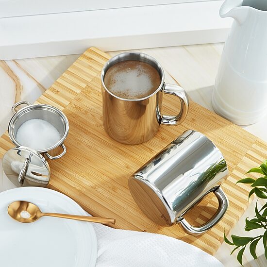 BergHOFF 18/10 Stainless Steel 2-pc. Coffee Mug Set