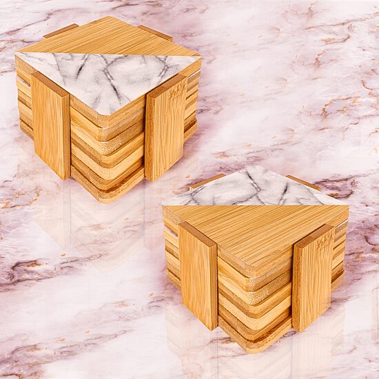BergHOFF Bamboo Square 14-pc. Coasters