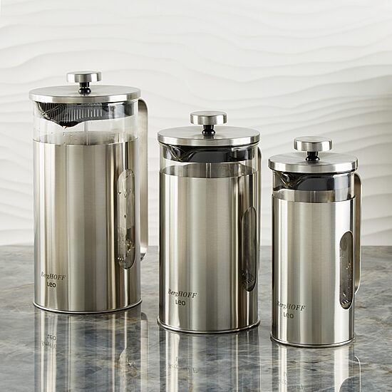 BergHOFF Leo Maestro Stainless Steel 34oz French Press Beverage Dispenser