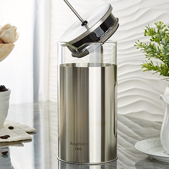 BergHOFF Leo Maestro Stainless Steel 34oz French Press Beverage Dispenser