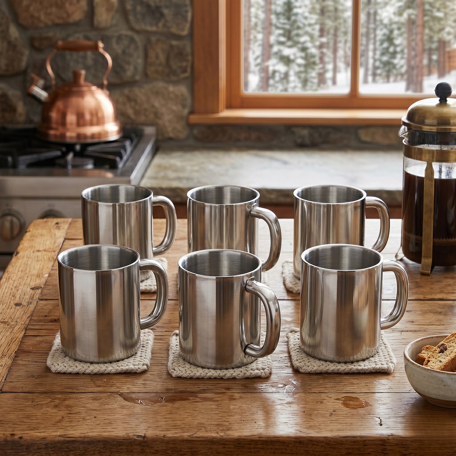 BergHOFF 18/10 Stainless Steel -pc. Coffee Mug Set