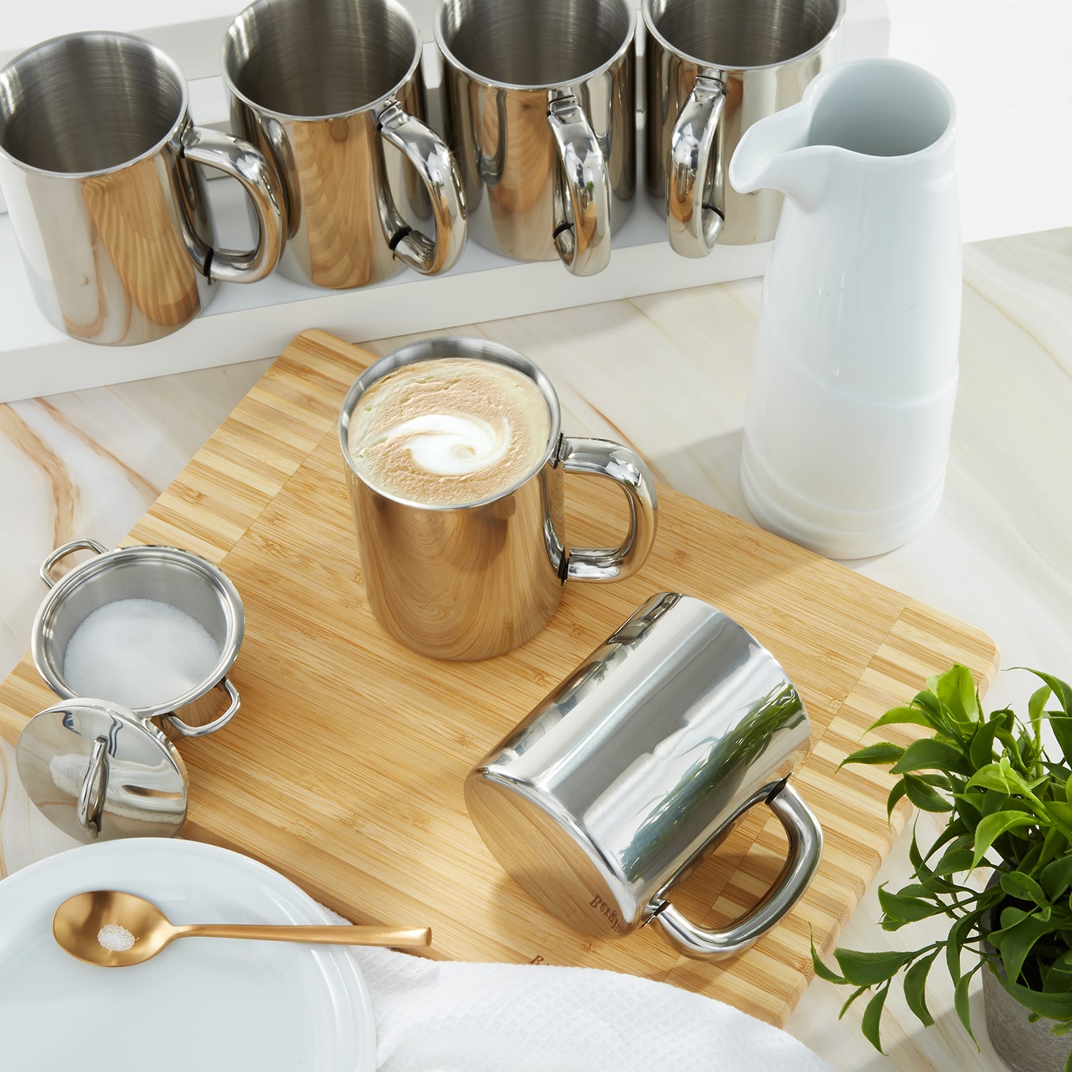 BergHOFF 18/10 Stainless Steel -pc. Coffee Mug Set