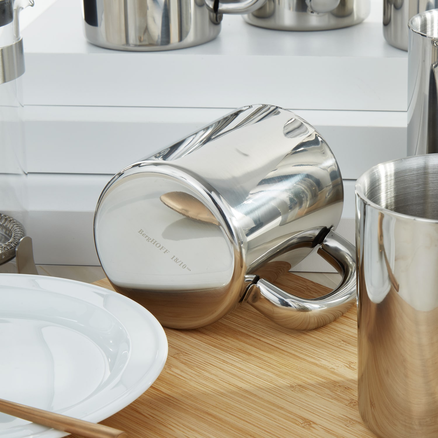 BergHOFF 18/10 Stainless Steel 4-pc. Coffee Mug Set