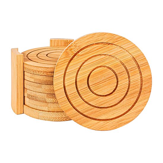 BergHOFF Bamboo Serving Tray With 8-pc. Coasters