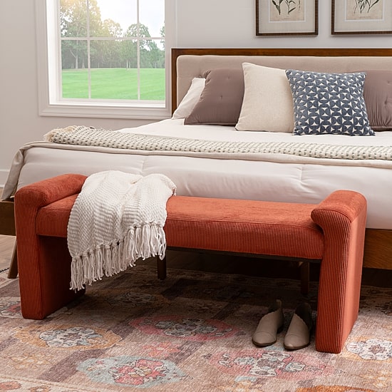 Linon Linn Upholstered Bench