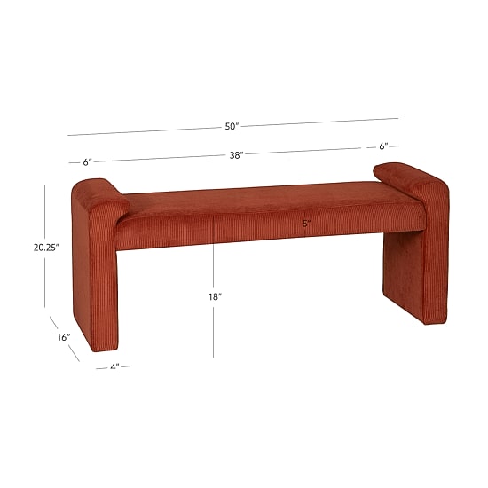 Linon Linn Upholstered Bench