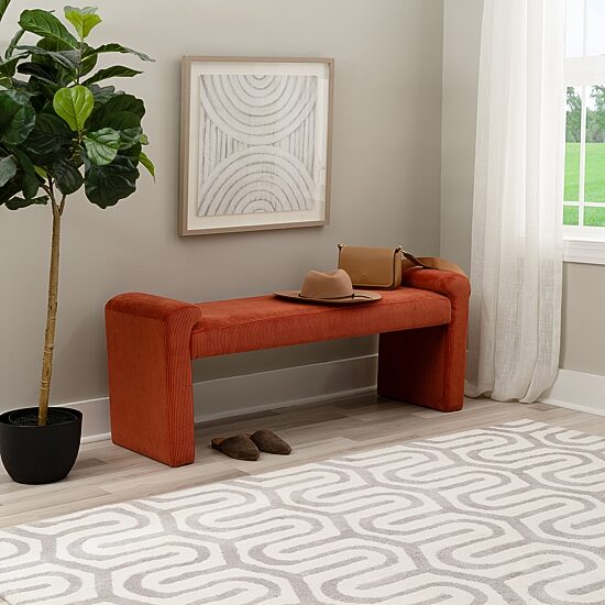 Linon Linn Upholstered Bench