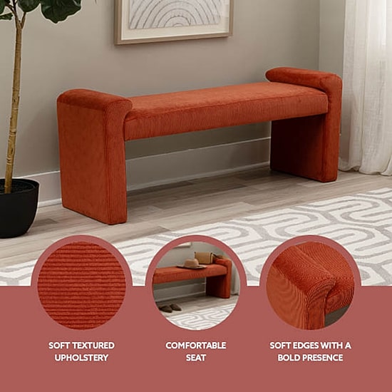 Linon Linn Upholstered Bench
