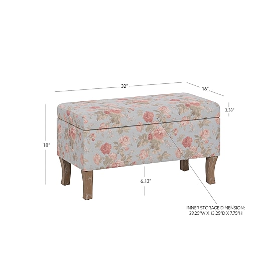 Linon Stephanie Upholstered Storage Bench