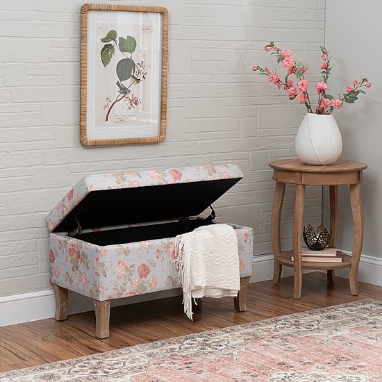Linon Stephanie Upholstered Storage Bench