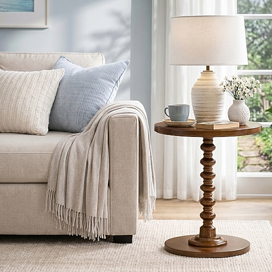Linon Kendall Pedestal Accent Table