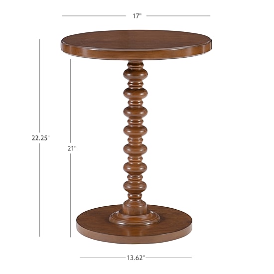 Linon Kendall Pedestal Accent Table
