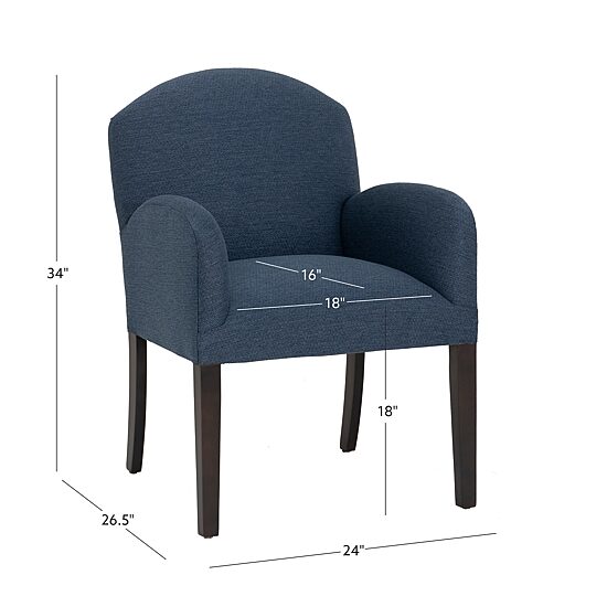 Linon Truett Blue Upholstered Lounge Chair