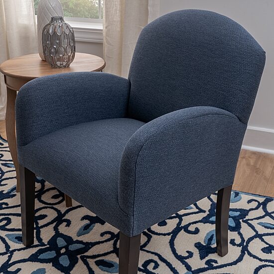 Linon Truett Blue Upholstered Lounge Chair