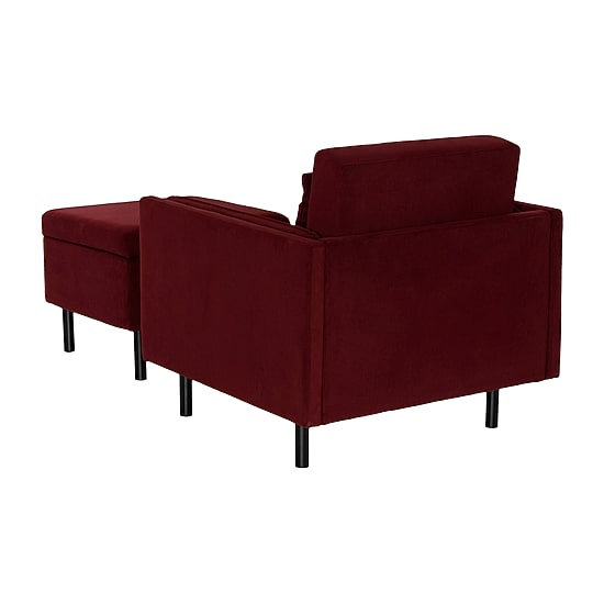 Linon Wallis Faux Leather Chair And Ottoman Set