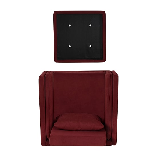 Linon Wallis Faux Leather Chair And Ottoman Set