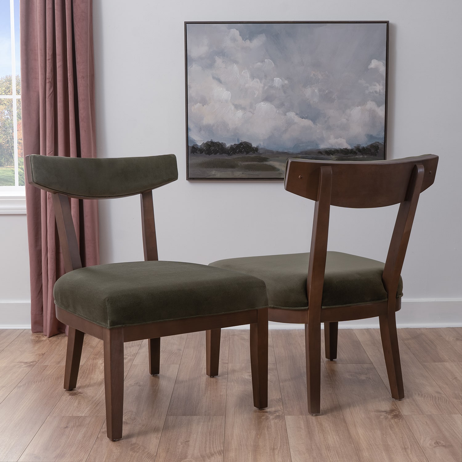 Linon Ballard Green Upholstered Accent Chair