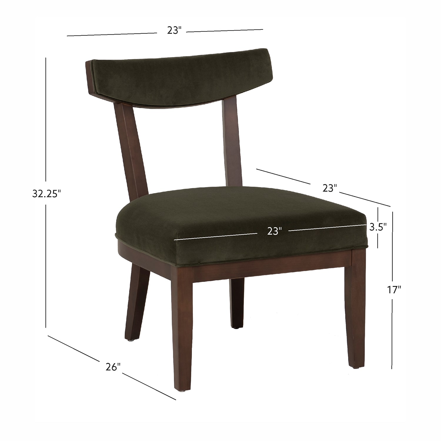 Linon Ballard Green Upholstered Accent Chair