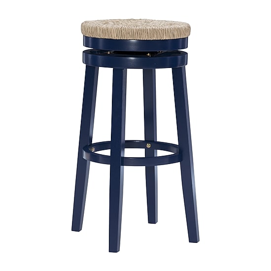 Linon Sanford Seagrass Swivel Bar Stool
