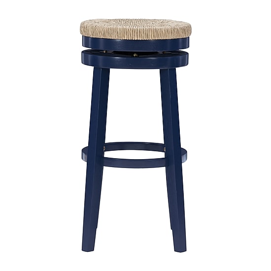 Linon Sanford Seagrass Swivel Bar Stool