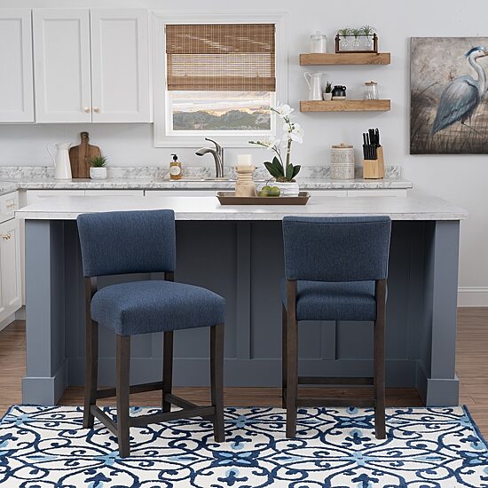 Linon Koda Upholstered Counter Stool Set of 2