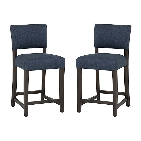 Linon Koda Upholstered Counter Stool Set of 2