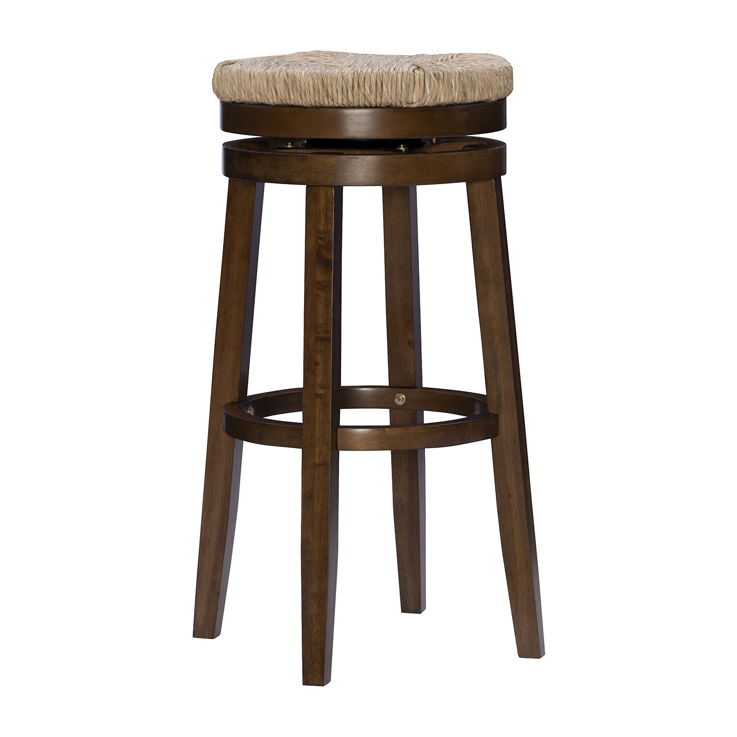 Linon Sanford Seagrass Swivel Bar Stool