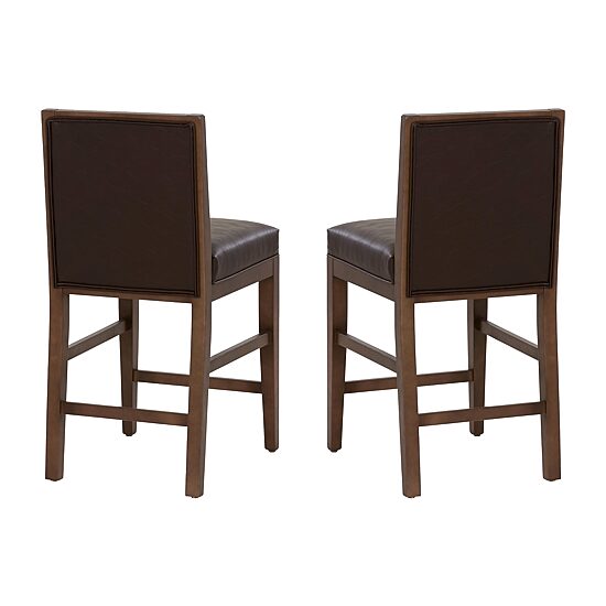 Linon Regina Faux leather Counter Stool Set of 2
