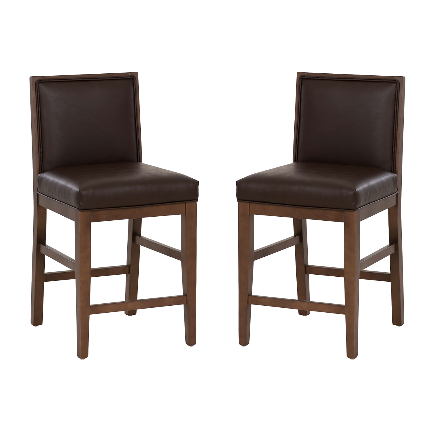Linon Regina Faux leather Counter Stool Set of 2