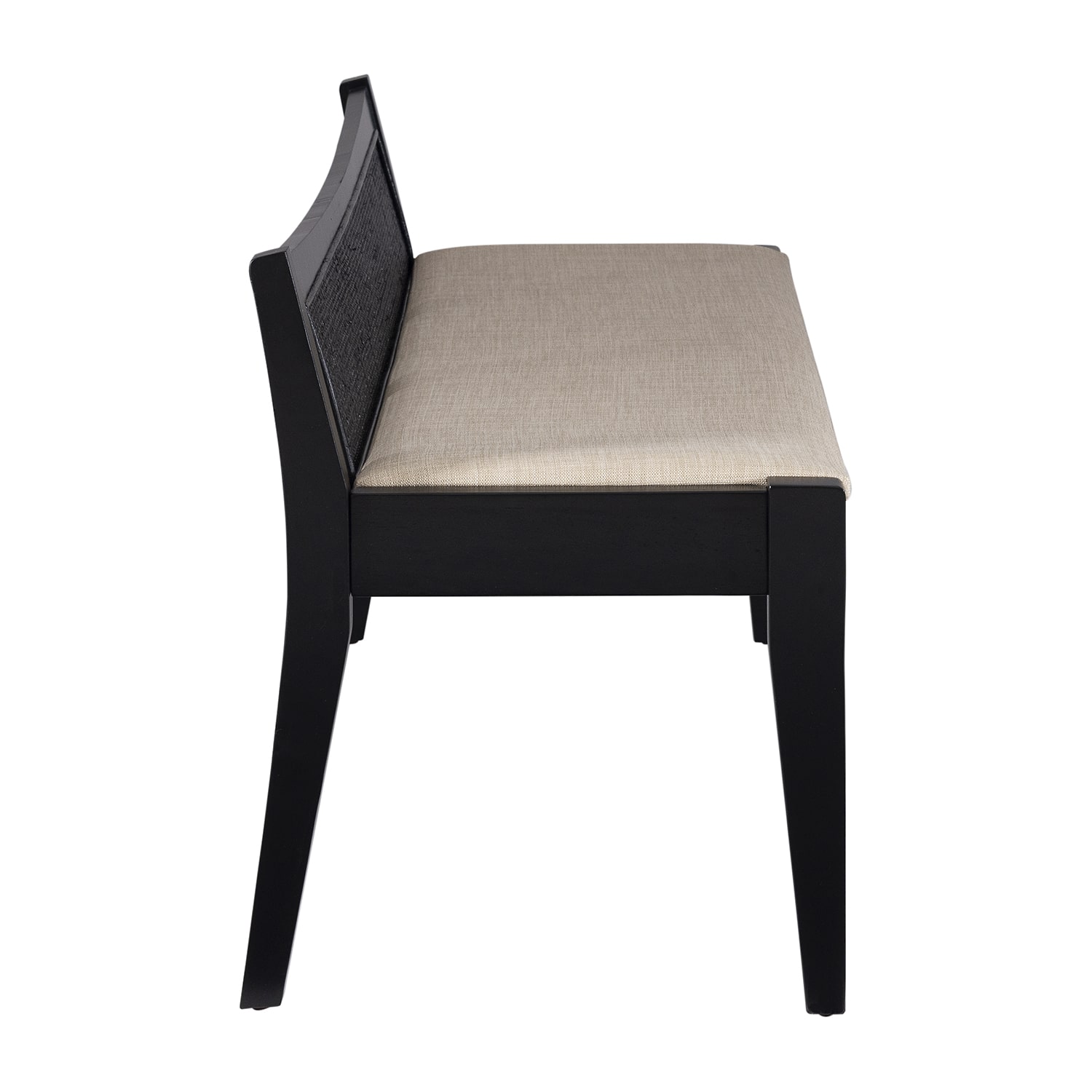 Linon Bauer Cane Bench Black