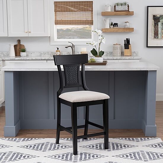 Linon Rylon Nailhead Trim Counter Stool