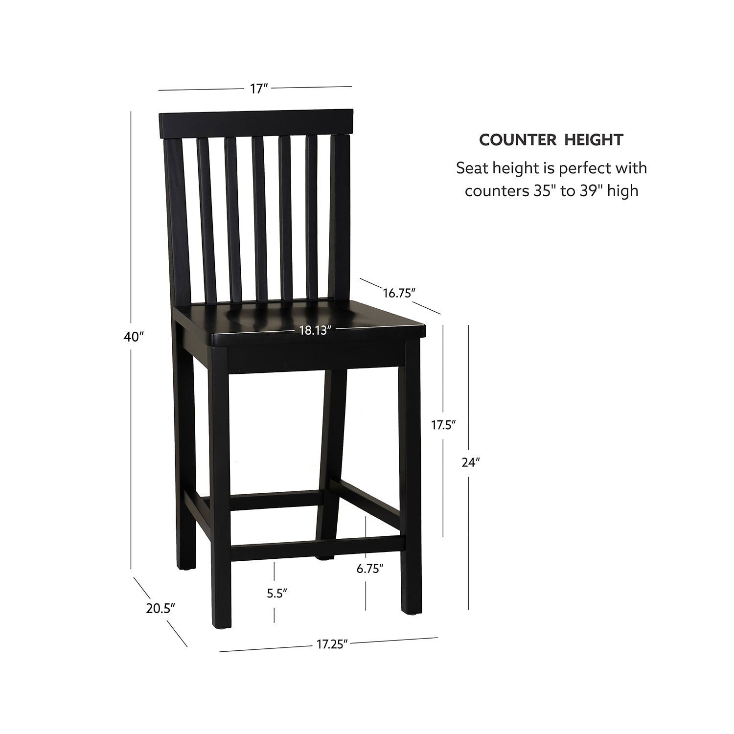 Linon Percival Counter Stool Set of 2