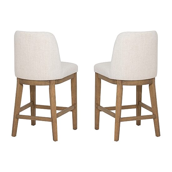 Linon Tucker Upholstered Counter Stool Set of 2