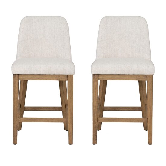 Linon Tucker Upholstered Counter Stool Set of 2