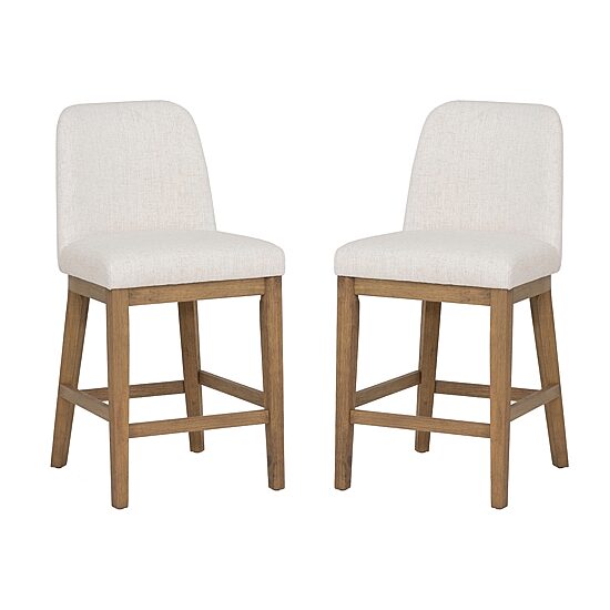 Linon Tucker Upholstered Counter Stool Set of 2