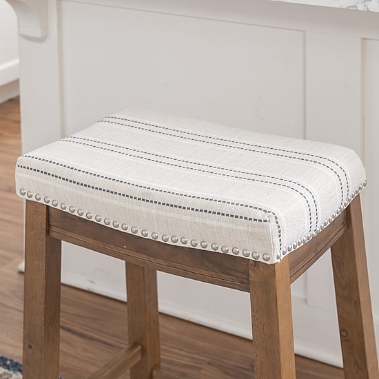 Linon Counter Height Nailhead Trim Bar Stool