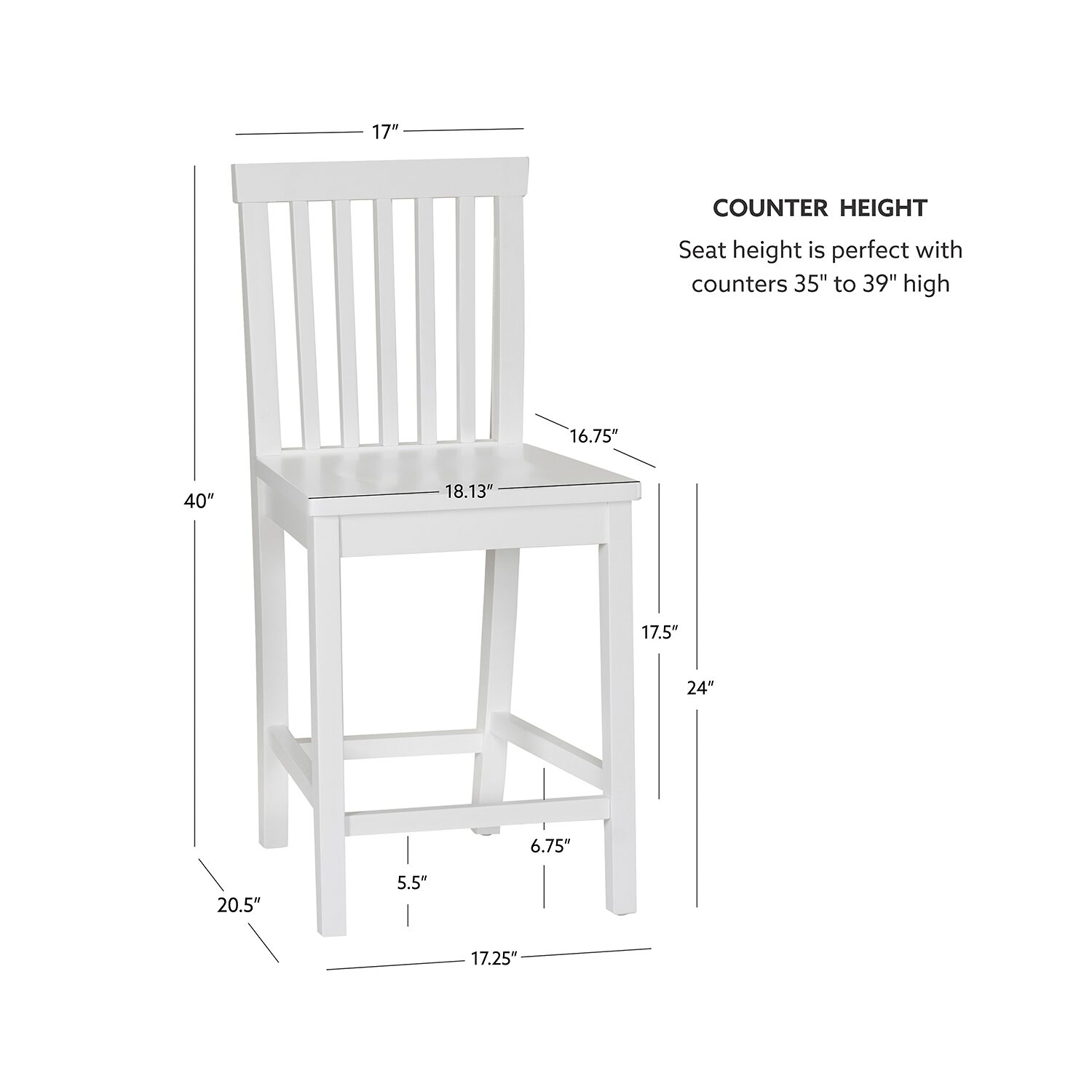 Linon Percival Counter Stool Set of 2
