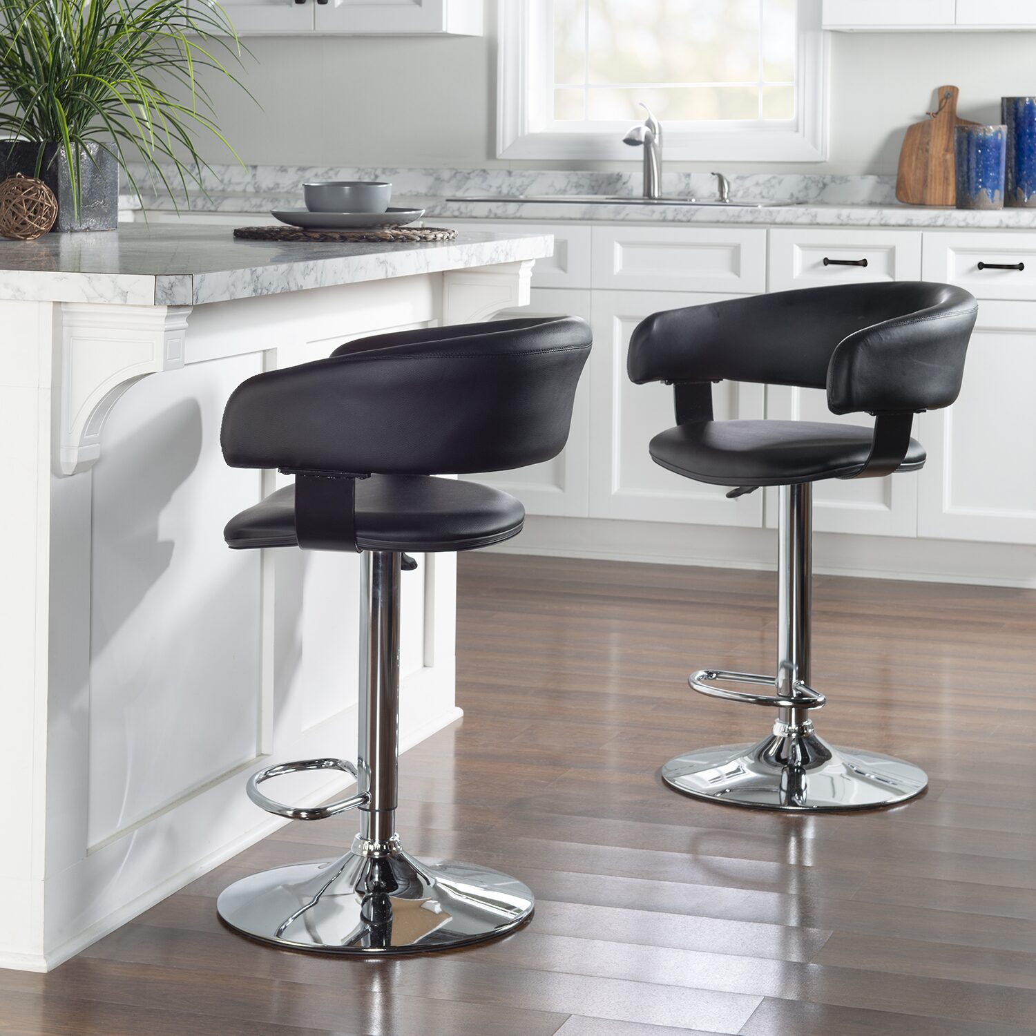 Linon Barrel Bar Stool