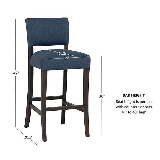 Linon Koda Bar Stool Set of 2