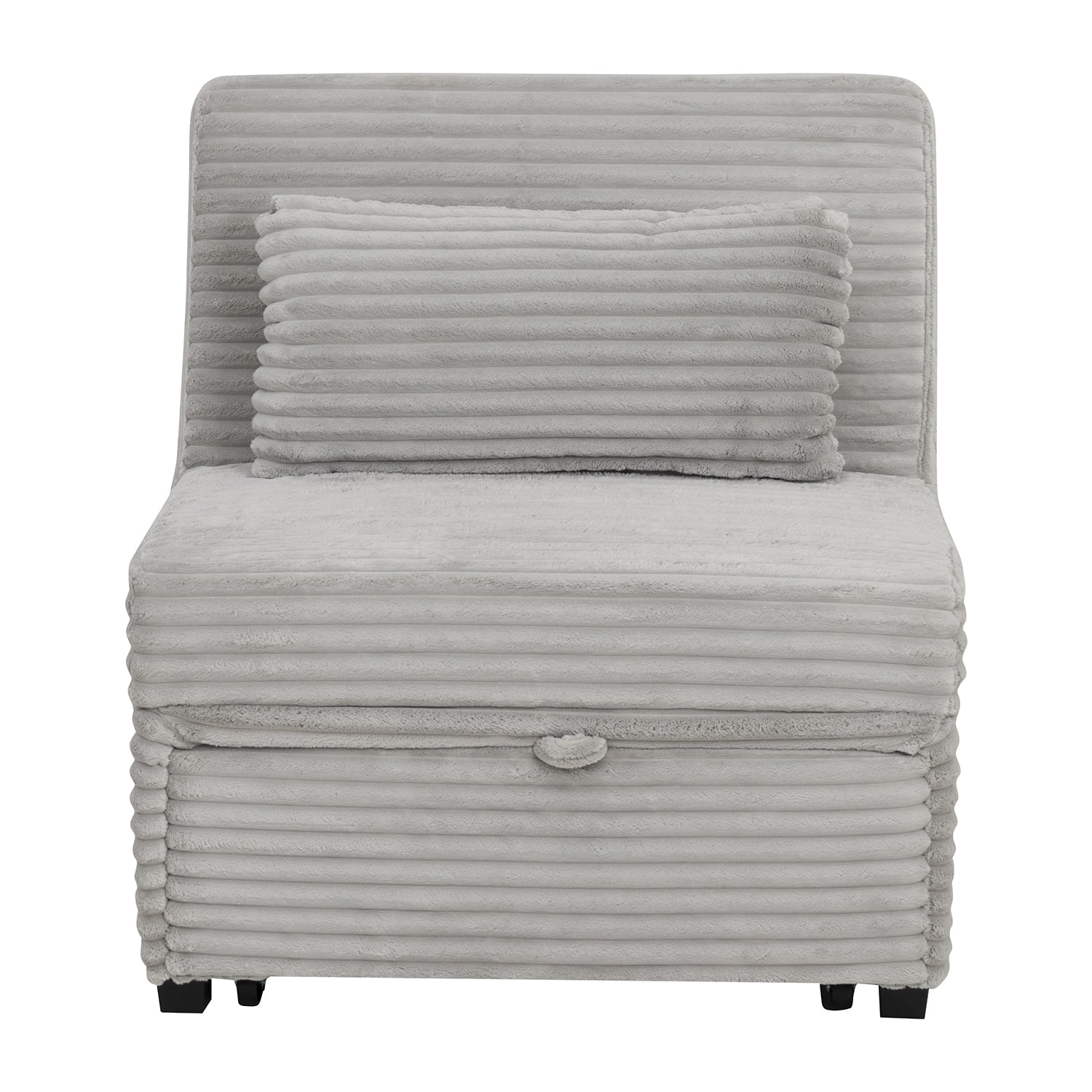 Linon Boone Grey Corduroy Sleeper Chair