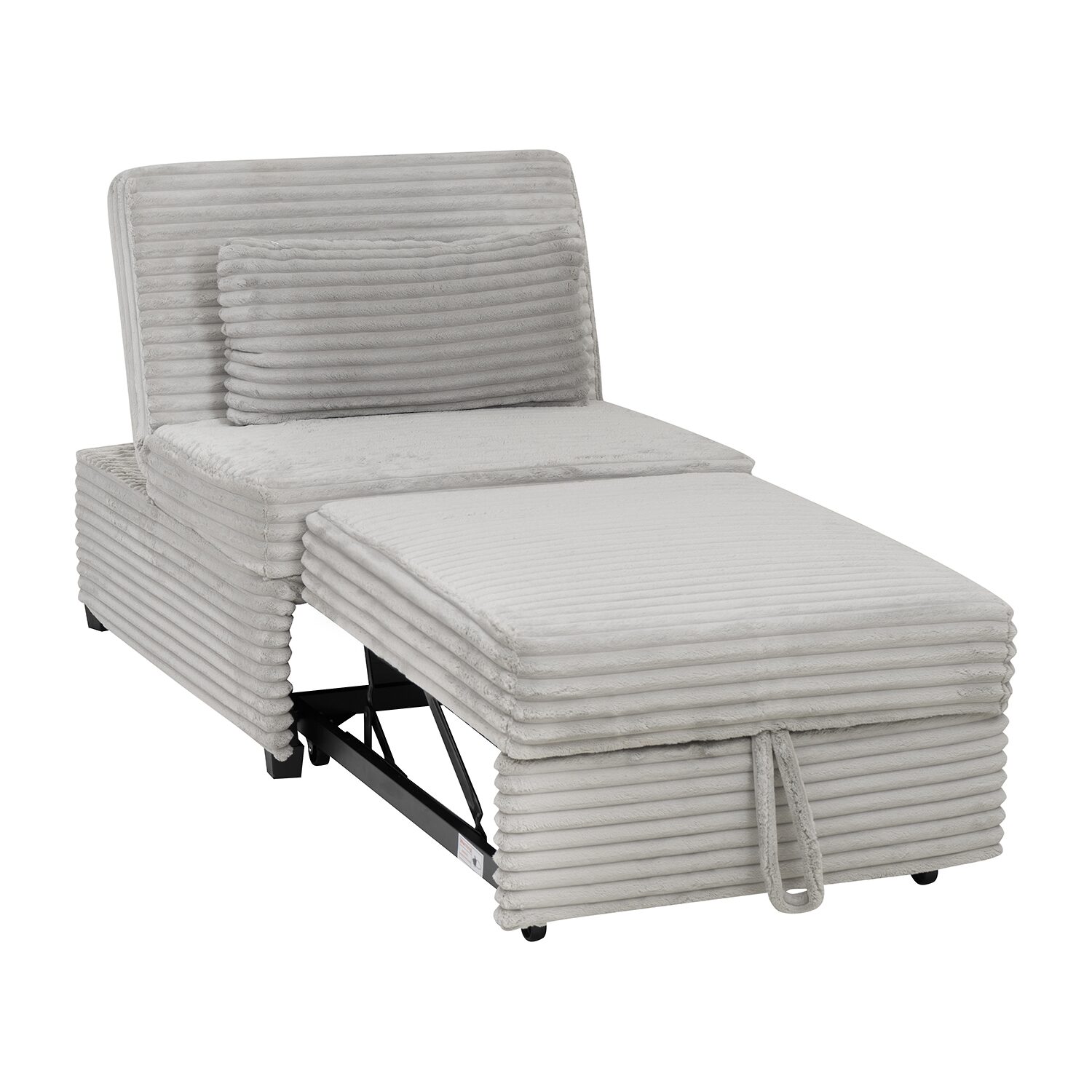 Linon Boone Grey Corduroy Sleeper Chair